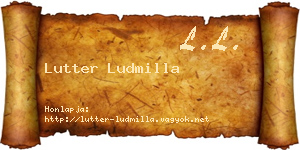 Lutter Ludmilla névjegykártya